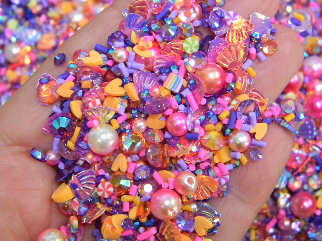 Sparkling Shells SPARKLY SPRINKLE Mix #125 SEA Shells Mermaid Fake Sprinkles Glitter ...