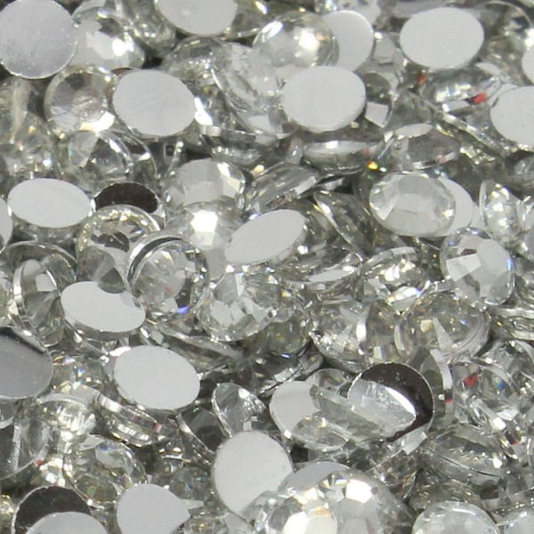 1000 2mm CRYSTAL CLEAR Flatback Resin Rhinestones ss6 DIY Deco Bling Kit Nail Art Faceted Embellishments High Quality Sparkle