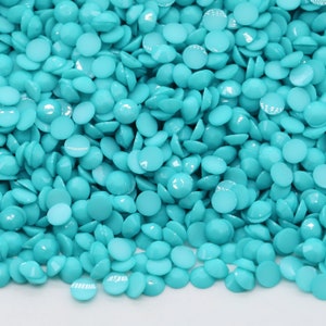 OPAQUE PEACOCK Flatback Jelly Resin Rhinestones with No Ab Coating Choose Size 2mm 3mm 4mm 5mm or 6mm Bling Embellishments Nonhotfix