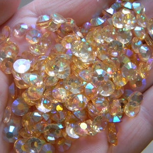 CLEARANCE Sun TRANSPARENT AB  Resin Rhinestones Faceted Bling