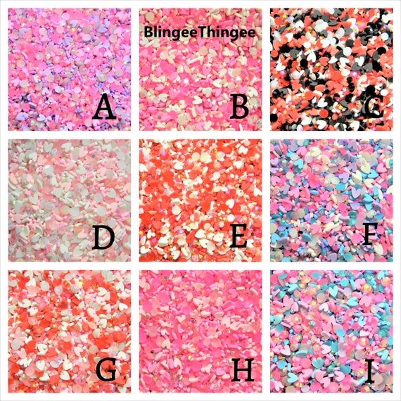 VALENTINES Fake Sprinkles Mixes Rhinestones Jelly AB Resin Polymer