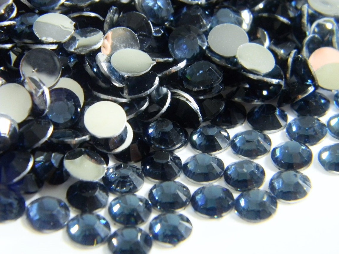 Montana Navy Blue Flatback Resin Rhinestones You Choose Size 1000 3mm ...