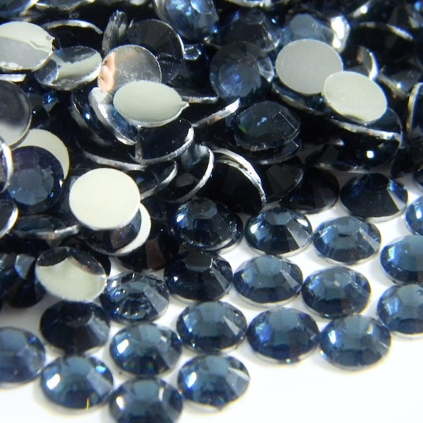 Montana Navy Blue Flatback Resin Rhinestones You Choose Size 1000 3mm 4mm or 5mm or 200 6mm DIY Faceted High Quality Embellishments Bling