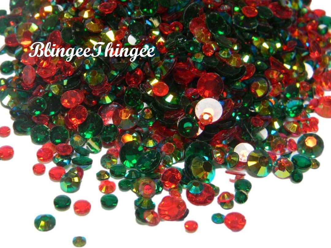 1500 Mixed Sizes Flatback Transparent AB Resin Rhinestones 3mm 4mm 5mm ...