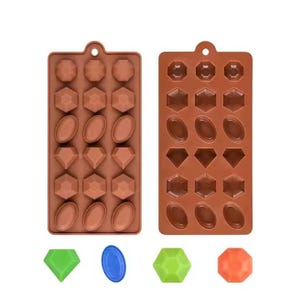 1 Piece Rhinestone Gemstone Chocolate Candy Ice Cube Mold Food Grade Silicone