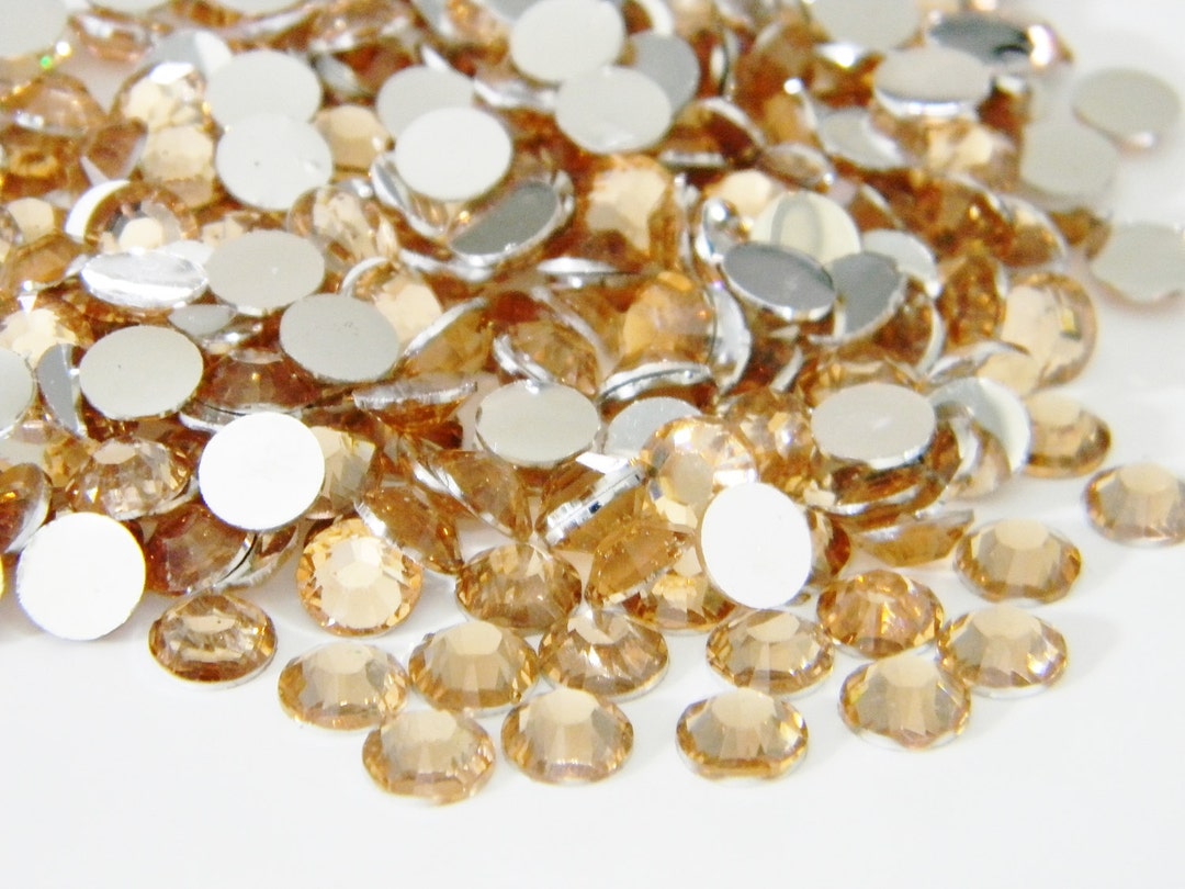Champagne Rhinestone Micro 1000 Champagne Flatback Resin Rhinestones 2mm 3mm 4mm or 5mm or 200 6mm ...