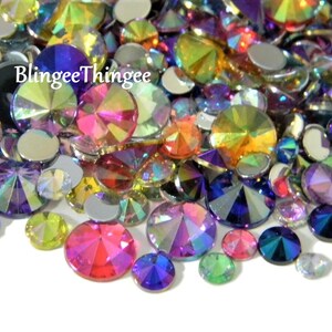144pcs Pointed Back Rhinestones for Jewelry Making Chatons Tiny Loose  Rhinestone Sparkling Crystal Beads 1mm 2mm 3mm 4mm 5mm 