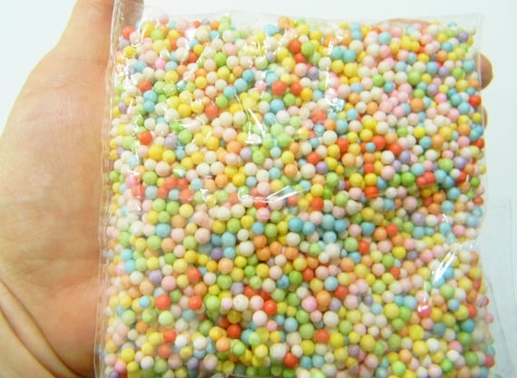 Foam Balls for Slime - Colorful Styrofoam Balls Beads Mini 0.1-0.18 inch  （30000 pcs）- Decorative Ball Arts DIY Crafts Supplies For Homemade Slime