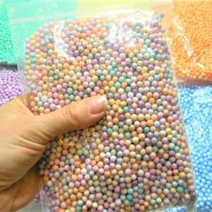 PASTEL COLORS Mini Styrofoam Balls 4mm - 6mm Polystyrene Filler Foam ...