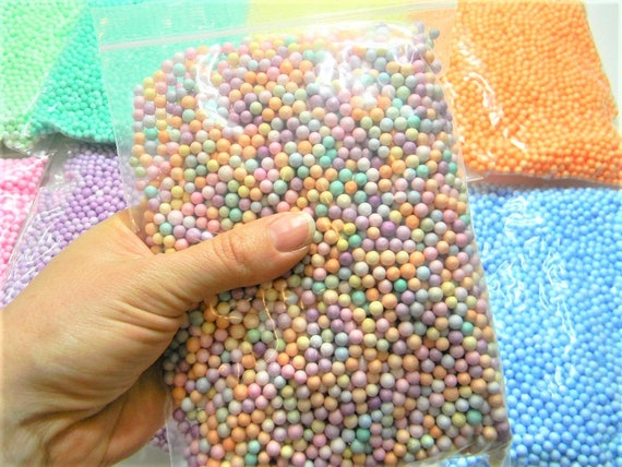 Diy Soft Fluffy Slime Mini Crystal Beads Assorted Colors Polystyrene  Styrofoam Filler Foam Beads Balls Crafts Slime Foam Beads - Modeling  Clay/slime - AliExpress