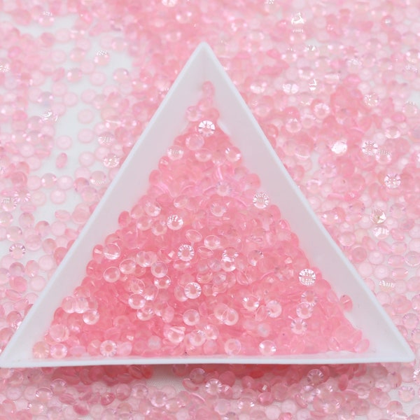 CLEARANCE  Glow in the Dark Light Pink Resin Rhinestones Flatback Bling 3mm 4MM 5mm  Choose Size Nonhotfix