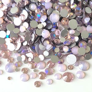 Luxury Bling Mix #19 Flatback Glass Rhinestones Assorted Colors & Sizes Nonhotfix Bling Faceted ss6 ss12 ss16 ss20 ss30 LBM19
