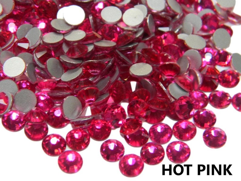 GLASS CHOOSE Size and Color Flatback NonHotfix Rhinestones Crystals SS6/12/16/20/30 2/3/4/5/6mm High Quality Faceted Sparkly Diy Bling image 8
