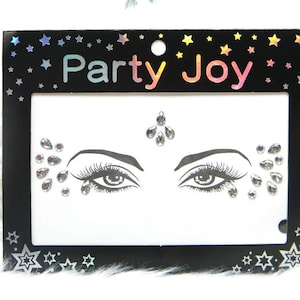 Face Gems Rhinestone Stickers Peel off and Stick Bling DIY Halloween Costume Rave Clubs Masquerade Party Crafts Decoration Makeup #13