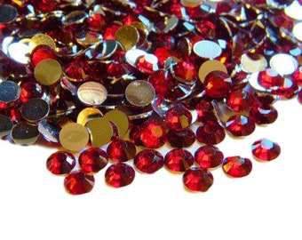 DARK RED 1000 Choose Size 2mm or 3mm or 4mm or 5mm Flatback Resin Rhinestones or 200 6mm ss6/12/16/20/30 Diy Deco Bling Kit Embellishments