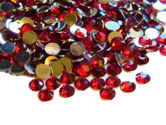 DARK RED 1000 Choose Size 2mm or 3mm or 4mm or 5mm Flatback Resin  Rhinestones or 200 6mm Ss6/12/16/20/30 Diy Deco Bling Kit Embellishments 