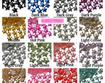 STARS 10MM Pearls Flatbacks 50 Pieces Choose Color Embellishments Scrapbooking Kawaii Cabochon Decoden Craft Supplies