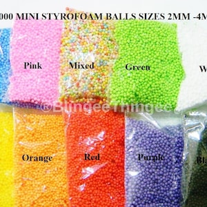 Micro Foam Beads 0.25 Cubic Feet Great for Arts & Crafts, Stuffing and  Decorations 