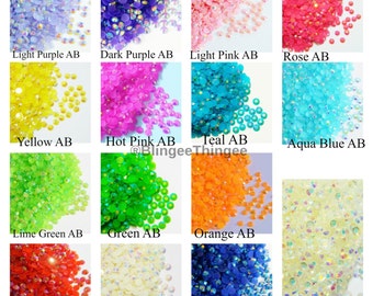 Choose Color 1000 5MM Jelly AB Flatback Resin Rhinestones SS20 Round Embellishments Craft Supplies Diy Deco Bling Kit Candy Cabs