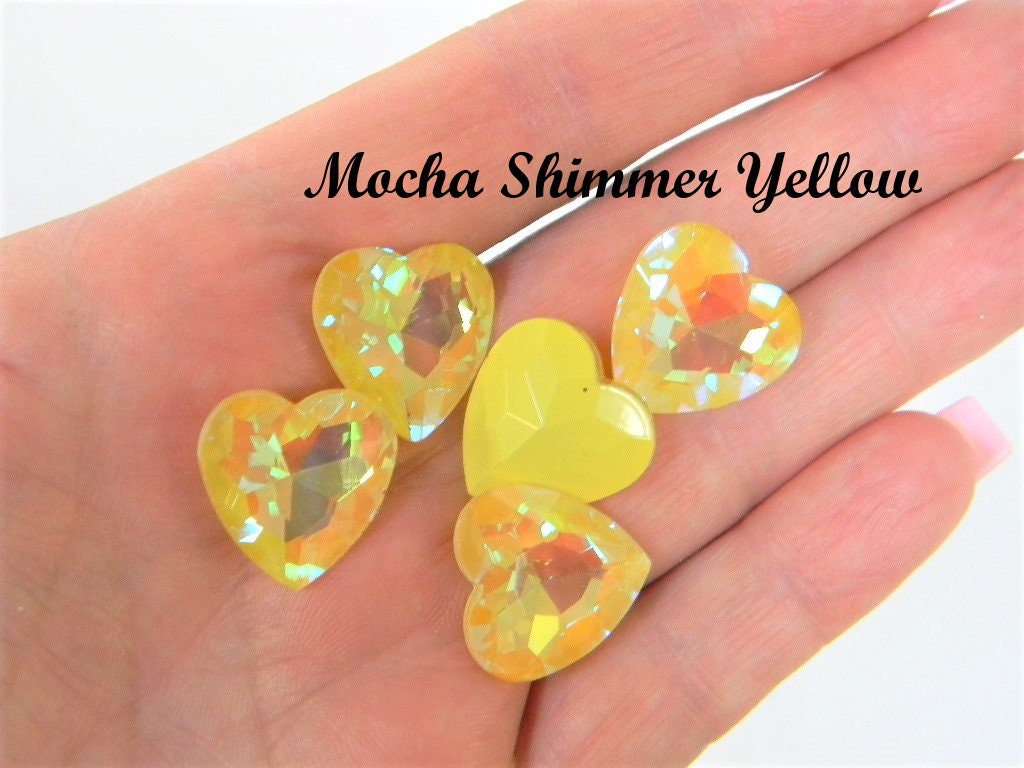 ORANGE Glass Point Back Gems Jewels Rhinestones Hearts Teardrop Rectangle  Oval 10x14mm 13x18mm 18x25mm Choose Size and Shape 