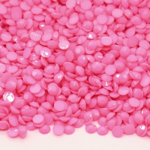 OPAQUE BUBBLEGUM PINK Flatback Jelly Resin Rhinestones with No Ab Coating Choose Size 2mm 3mm 4mm 5mm or 6mm Bling Embellishments Nonhotfix