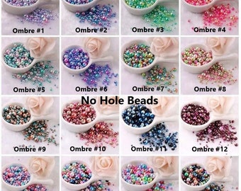 NO HOLE Beads Round Diy Slime Filler Vase Decorative Fish Bowl Filler Sizes 3mm Through 8mm 10 Grams