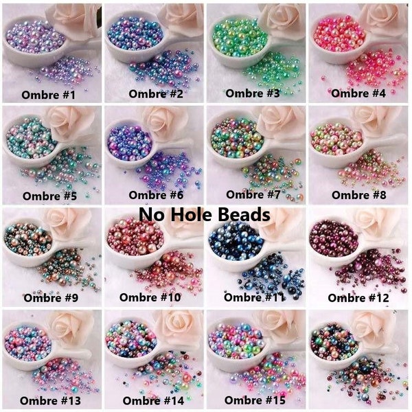 NO HOLE Beads Round Diy Slime Filler Vase Decorative Fish Bowl Filler Sizes 3mm Through 8mm 10 Grams