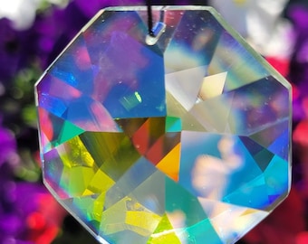 50 MM 八角形サンキャッチャー CrystaL AB プリズム レインボー