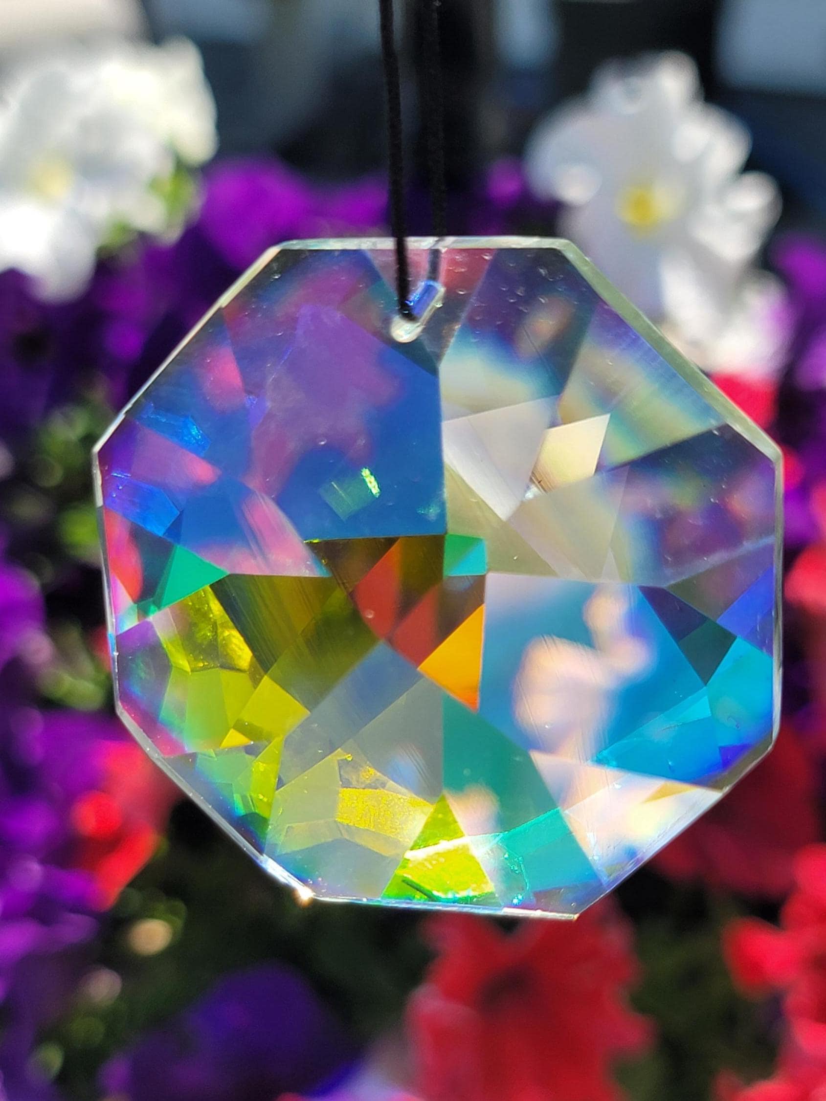 50 MM 八角形サンキャッチャー CrystaL AB プリズム レインボー