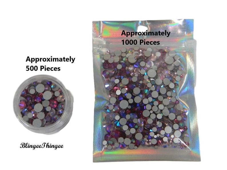 Colorful Luxury Bling Glass Rhinestones Mix Assorted Colors and Sizes ...
