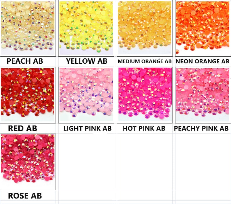 BULK 5000 5MM Jelly AB Flatback Resin Rhinestones SS20 Round Embellishments Craft Supplies Diy Deco Bling Kit Candy Cabs image 4