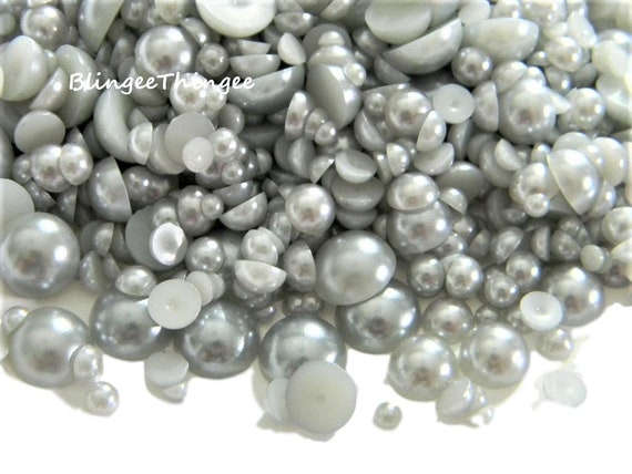 Half-pearls, half-pearls to glue, half-pearls 10 mm, scrapbooking  half-pearls, 20 pieces