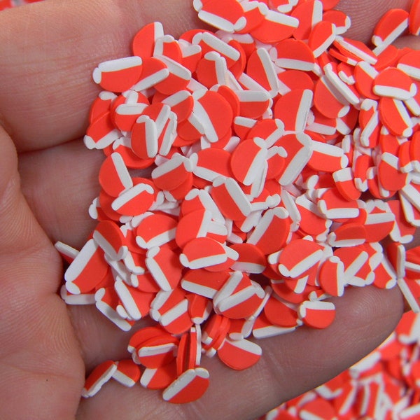 SANTA HAT Fake Sprinkles Diy Deco Fimo Slices Slime Filler Add Ins Assortment Kawaii Decoration Nail Slices Polymer Clay 5 Grams