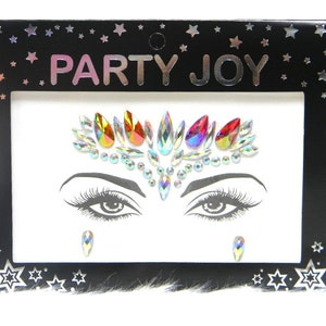 Face Gems Rhinestone Stickers Peel off and Stick Bling DIY Halloween Costume Rave Clubs Masquerade Party Crafts Decoration Makeup #1