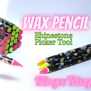 Sale 1 Piece Wax Pencil Rhinestone Picker Tool DIY Deco Bling Tool Craft Supplies Nail Art image 1