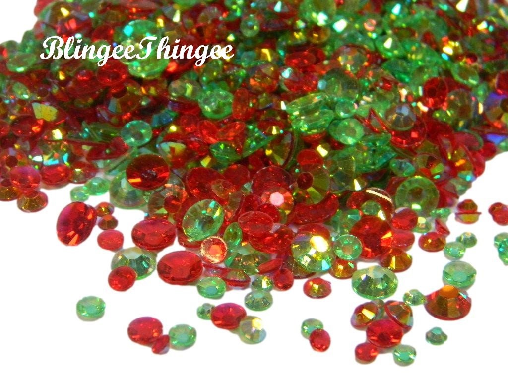 1500 Mixed Sizes Flatback Transparent AB Resin Rhinestones 3mm 4mm 5mm ...