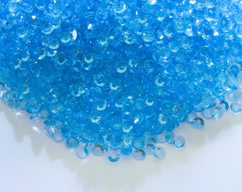 Clearance TRANSPARENT SOLID Light Blue Flatback Resin Rhinestones with No Ab Coating Choose Size and Color Faceted Bling