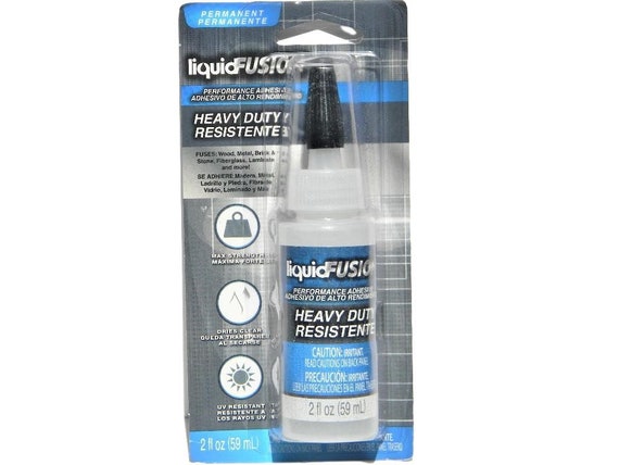 LIQUID FUSION 2 oz Clear Urethane Adhesive Bottle Permanent Heavy Duty  Dries Clear Indoor Outdoor Use