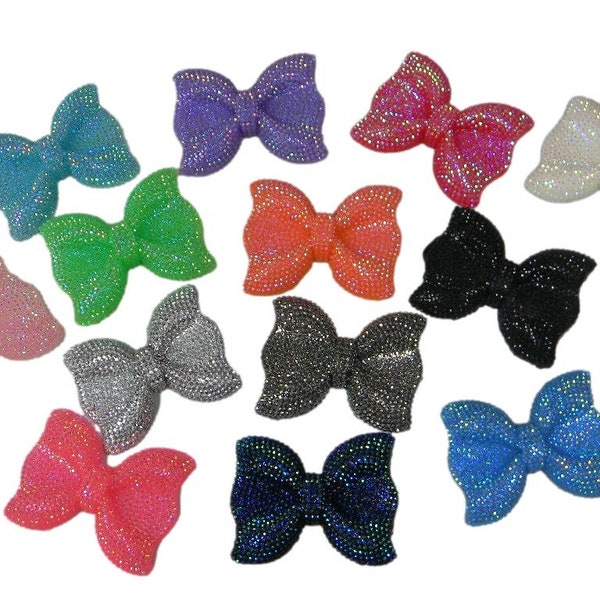 CLEARANCE Big Bows Flatback Resin Kawaii Cabochon DIY Deco Decoden Embellishments Craft Supplies 52mm Choose Color 1 Piece