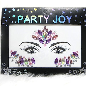Face Gems Rhinestone Stickers Peel off and Stick Bling DIY Halloween Costume Rave Clubs Masquerade Party Crafts Decoration Makeup #9