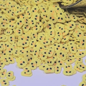 PÁSCOA Pequeno Amarelo Pintinho Pássaro Frango Falso Polvilha Slime Charme Argila Polímera Cobertura Falso Confete Kawaii Polvilha #60