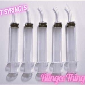 CRAFT SYRINGE Curved For Glue/Liquid Application Applicator For Crafts 12cc Choose Quantity