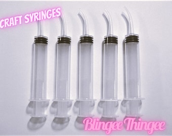SERINGUE ARTISANALE Courbe pour application de colle/liquide Applicateur  pour travaux manuels 12 cc Quantit au choix - Etsy France