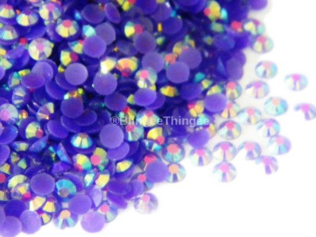 AB Jelly Soft Purple Flat Back Rhinestones - Bag 1.2 oz / 5.000 pcs