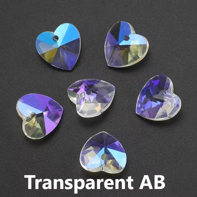 Perla A Cuore Sfacettata In Mezzo Cristallo Per Gioielli - Foto 8