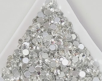 CLEARANCE Glass Crystal Clear Flatback Nonhotfix Rhinestones ss10 or ss12  720 Pieces 5 Gross High Quality Faceted Bling Nail Art Supplies
