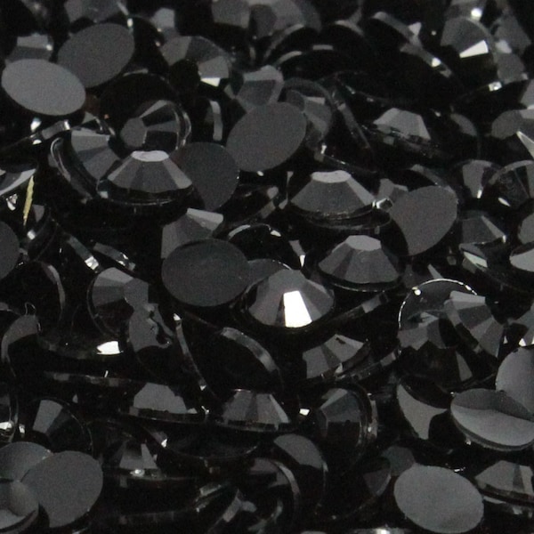 USA 1000 3mm Black Flatback Resin Jelly Rhinestones  High Quality 14 Facets DIY Deco Bling Nail Art Embellishments