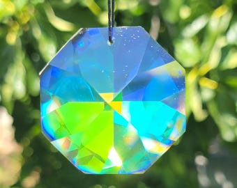 50 MM 八角形サンキャッチャー CrystaL AB プリズム レインボー