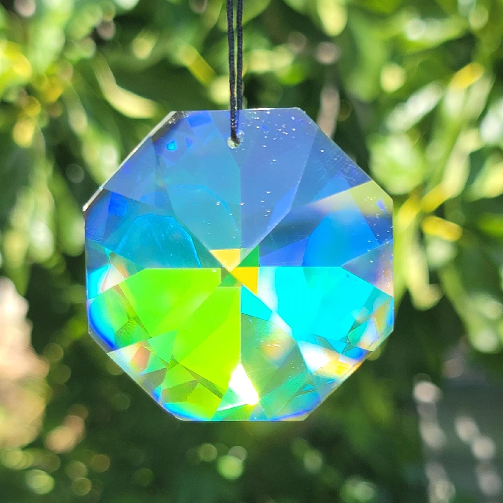 50 MM 八角形サンキャッチャー CrystaL AB プリズム レインボー
