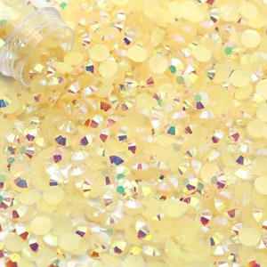 1000 PEACH AB Jelly 2mm/3mm/4mm/or 5mm or 200 6mm Flatback Resin Rhinestones ss6/12/16/20or 30ss  Embellishments Craft Nail art Supplies